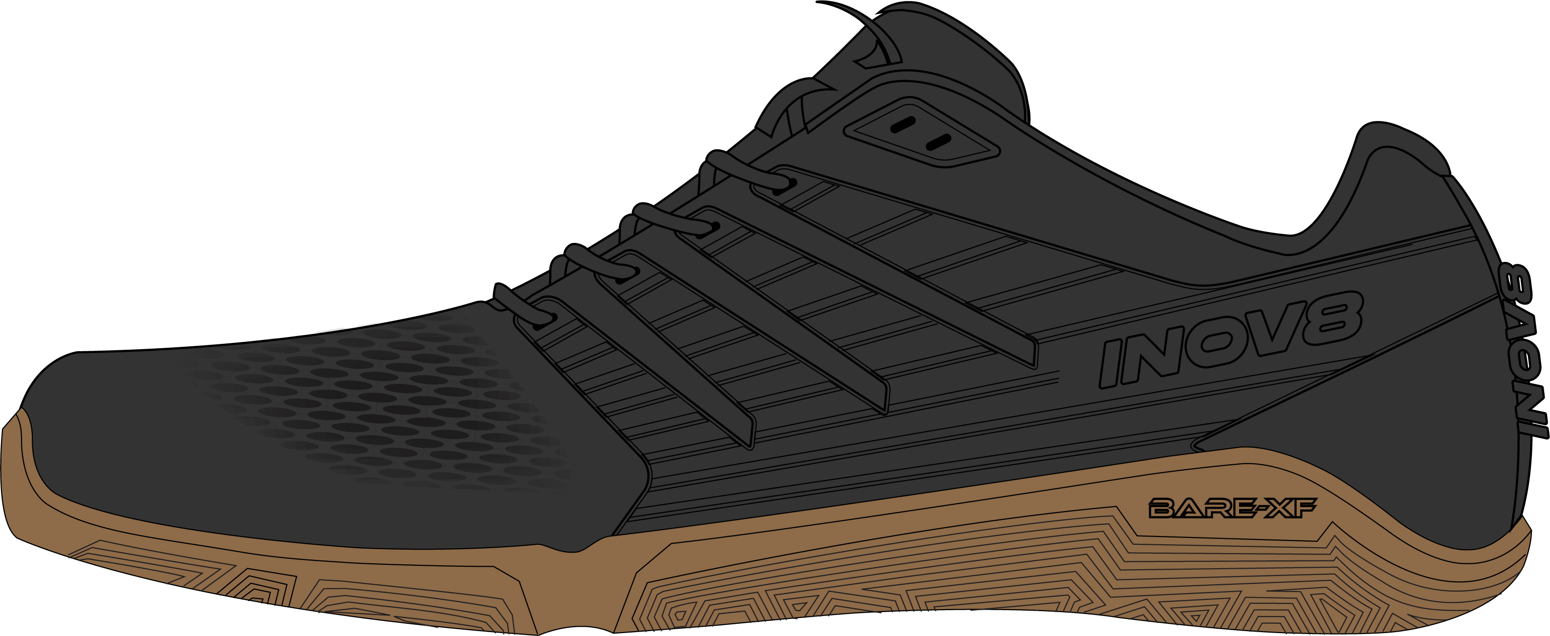 Image Inov8  Bare-XF V2  Men BLACK/GUM M10.5